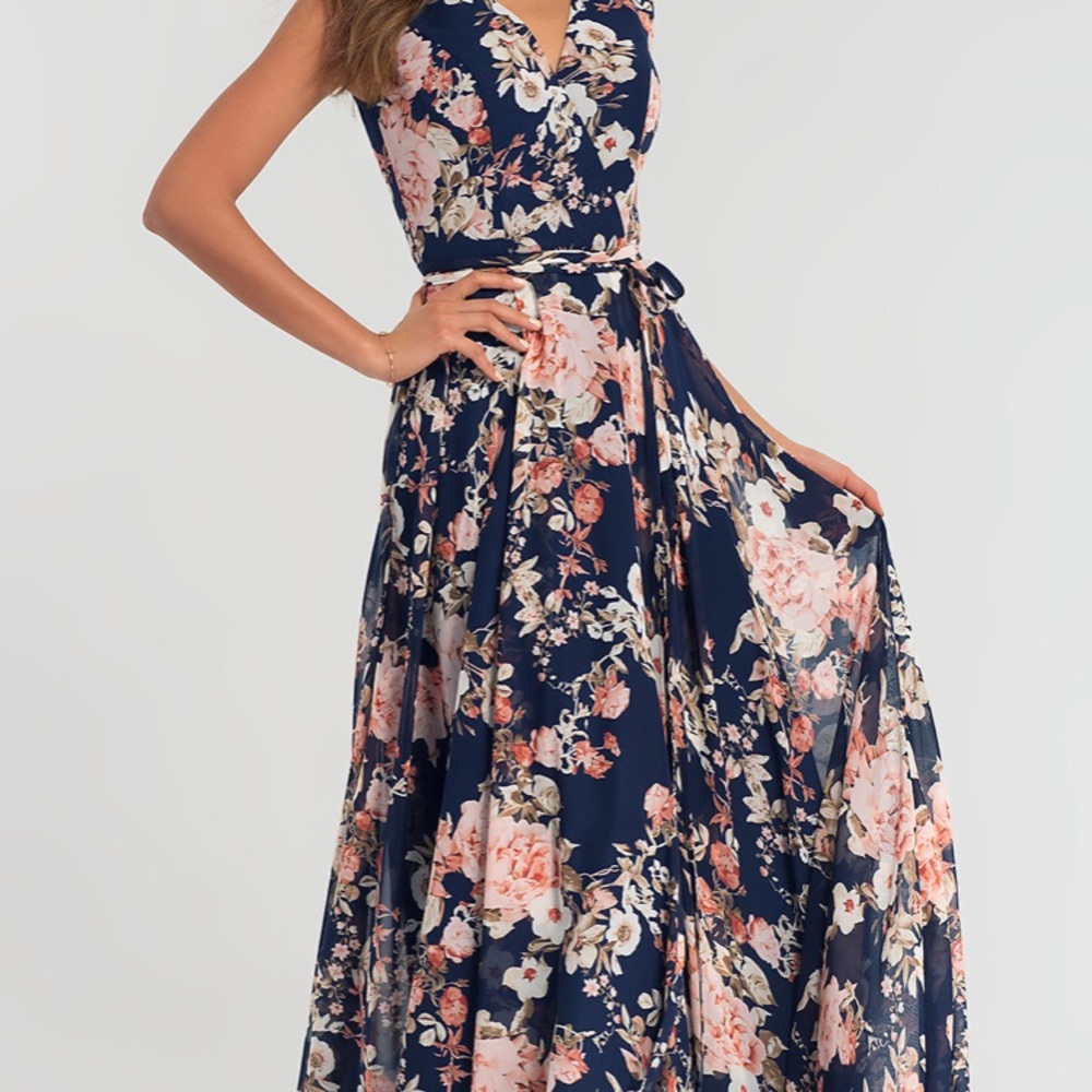 Kleinfeld floral long dress